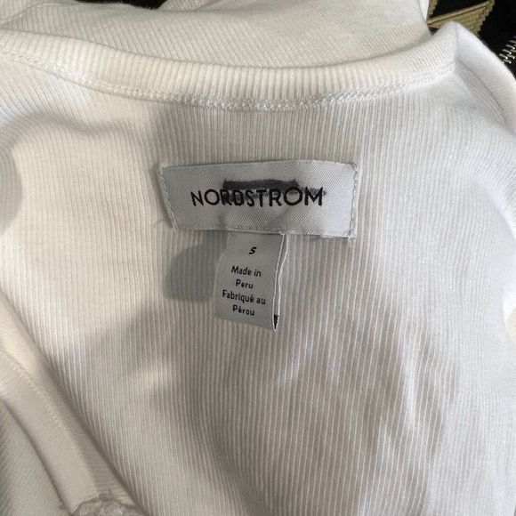 NWOT NORDSTROM White Ribbed Tank Top (S)‎ - Picture 6 of 8
